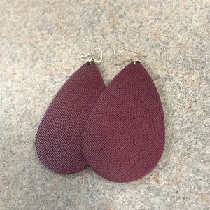 Nickel and suede earrings